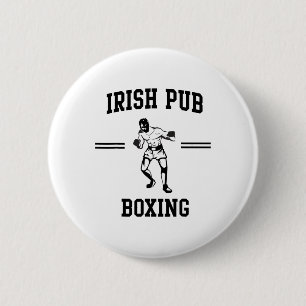 Mens Irish Pub Boxing 6 Cm Round Badge