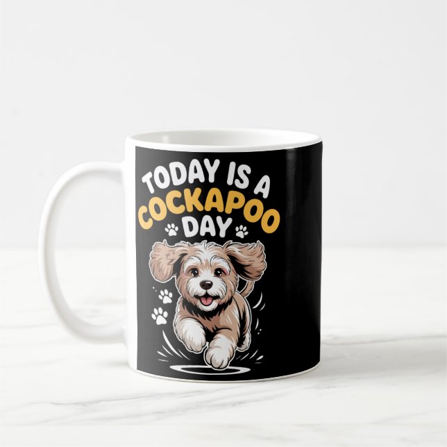 Mens Is A Apoo Day Fun Cute Dog Breed Pet Owner Coffee Mug (Left)