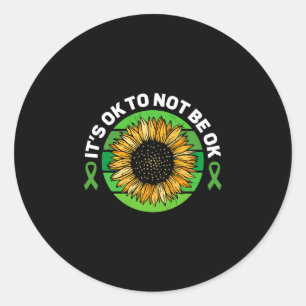 Mens is to not be mental health awareness support classic round sticker