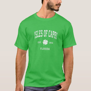 Mens Isles Of Capri Florida Vintage Shamrock Sport T-Shirt