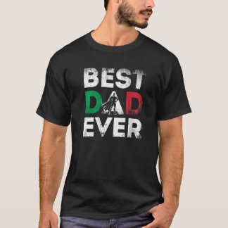 Mens Italian Dad Italy Father Superhero Hero Premi T-Shirt