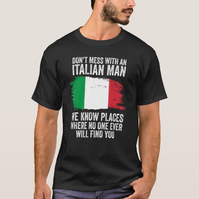 Mens Italian Flag Italy T-Shirt (Front)