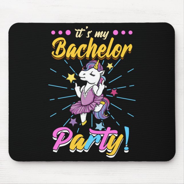 Mens Its My Bachelor Party Groom Performance Mouse Mat (Front)