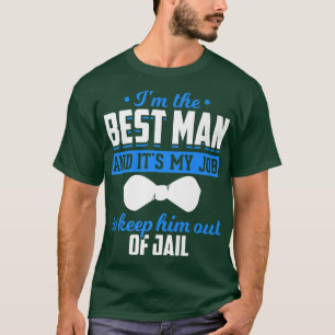 Mens Its My Job To Keep Him Out Of Jail Funny Bach T-Shirt
