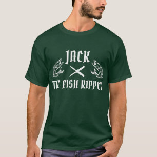 Mens Jack The Fish Ripper Fisherman Gear Angler Fu T-Shirt
