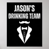 Mens Jason's Drinking Team - Funny Groom's Bachelo
