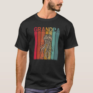 Mens Jellyfish Retro Style Vintage Grandpa Graphic T-Shirt