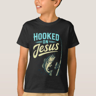 Mens jesus faith fish fishing vintage design T-Shirt
