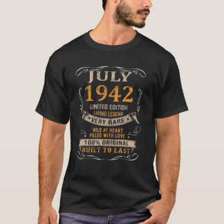 Mens July 1942 Vintage 79 Years Old 79Th Birthday T-Shirt