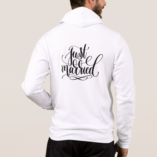 Men's Just Married Hoodie (Back)