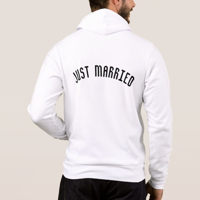 Men's Just Married Hoodie (Back)