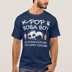 Mens K-pop & boba boy like boy Bubble tea T-Shirt