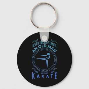 Mens Karate Graphic - Never Underestimate An Old M Key Ring
