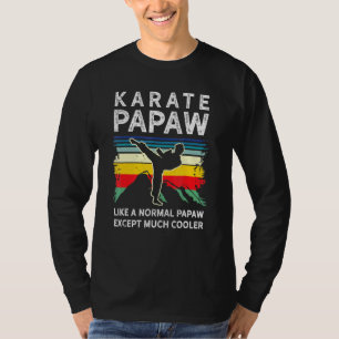 Mens Karate Martial Arts - Fighter Papaw Retro Vin T-Shirt