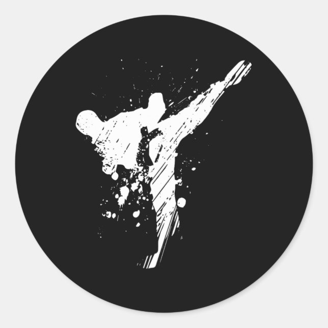 Mens Karate Shirt  Classic Round Sticker (Front)