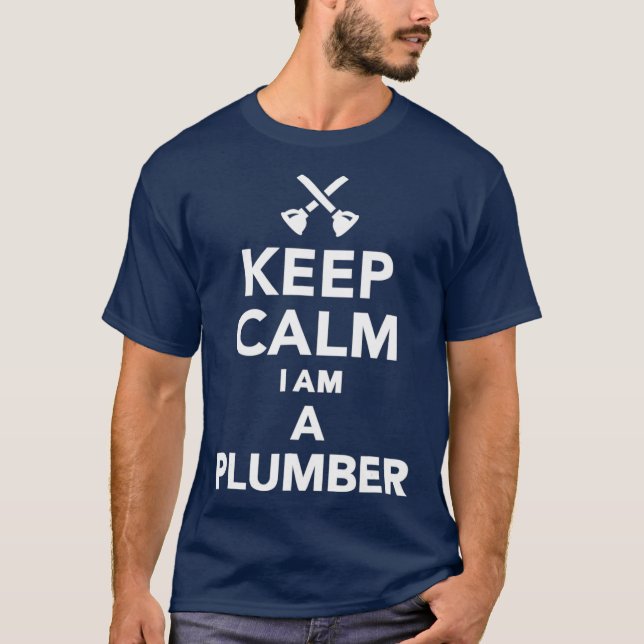 Mens Keep calm Im a plumber T-Shirt (Front)