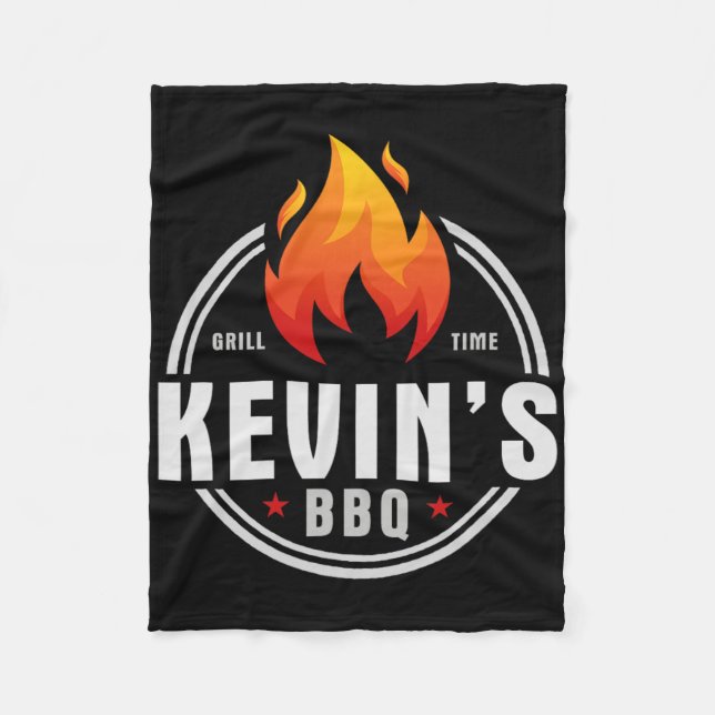 Mens Kevin's Bbq  Fleece Blanket (Front)