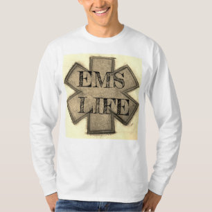 Men's Khaki EMS life you fall we haul T-Shirt