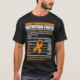Mens Kidney Cancer Warrior Man Support Ribbon Kidn T-Shirt