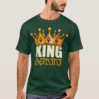 Mens King Gemini Zodiac Birthday Horoscope Astrolo T-Shirt
