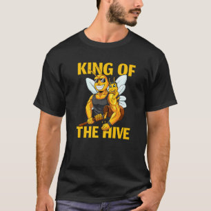 Mens King Of The Hive Father Beekeeping Honey Dad T-Shirt