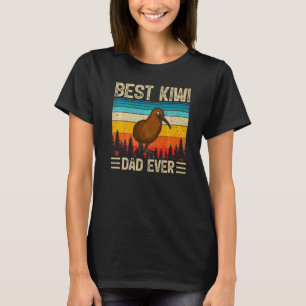 Mens Kiwi Bird Vintage Best Kiwi Dad Ever Father' T-Shirt