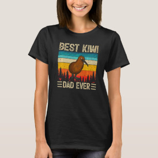 Mens Kiwi Bird Vintage  Best Kiwi Dad Ever Father' T-Shirt