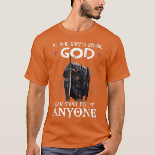 Mens Knight Templar Christian Warrior He Who Kneel T-Shirt