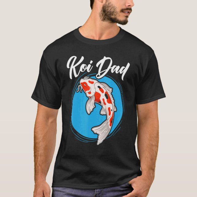 Mens Koi Dad Japanese Koi Carp Nishikigoi Fish Fat T-Shirt (Front)