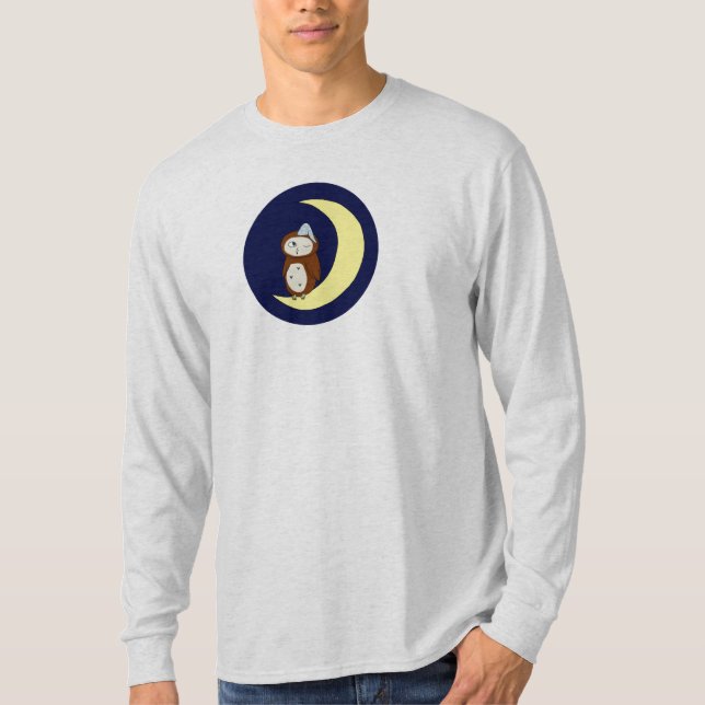 Men's L/S Light Ash Night Owl tee g/n (Front)