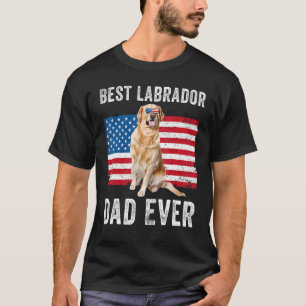 Mens Labrador Dad American Flag Dog  Owner Christm T-Shirt