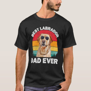 Mens Labrador Dad Vintage Yellow Lab Dad Fathers D T-Shirt