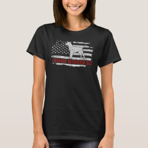 Mens Labrador Retriever Dad Distressed American Fl T-Shirt