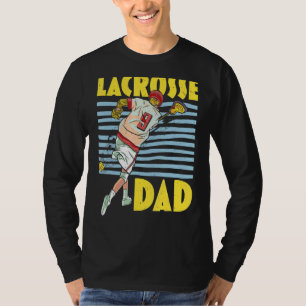 Mens Lacrosse Dad Fatherhood Best Dad Ever Fathers T-Shirt