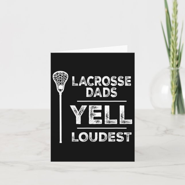Mens Lacrosse Dad Fathers Day Sports Gift Tee  Card (Front)