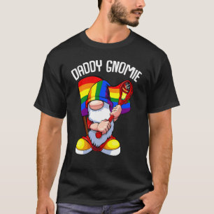 Mens Lacrosse Daddy Gnome Lgbt Q Gay Pride Rainbow T-Shirt