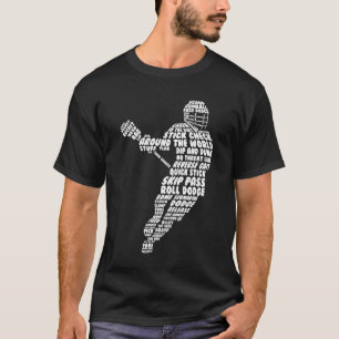 Men's Lacrosse Figure Funny Graphic T-shirt