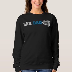 Mens Lacrosse Sports Retro Style Lacrosse Dad Fat Sweatshirt