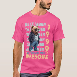 Mens Legend December 1999 25th Birthday Bear 25 Ye T-Shirt