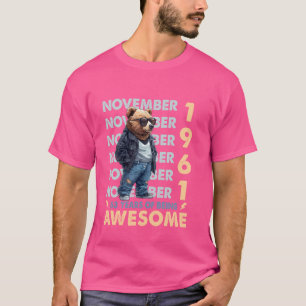 Mens Legend November 1961 63rd Birthday Bear 63 Ye T-Shirt