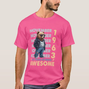 Mens Legend November 1963 61st Birthday Bear 61 Ye T-Shirt