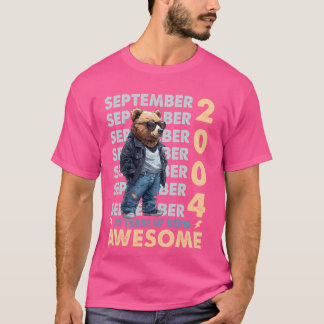Mens Legend September 2004 20th Birthday Bear 20 Y T-Shirt