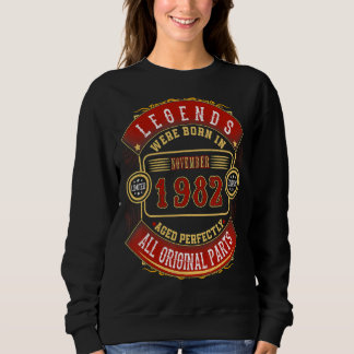 Mens Legends Were Born In November 1982 40 Years Sweatshirt