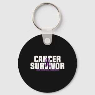 Mens Leiomyosarcoma Cancer Survivor Fighter Key Ring