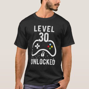 Mens Level 30 Unlocked Video Game 30th Birthday Gi T-Shirt