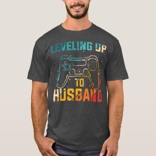 Mens Level Ascended To Husband Gamer Gamer Gaming1 T-Shirt