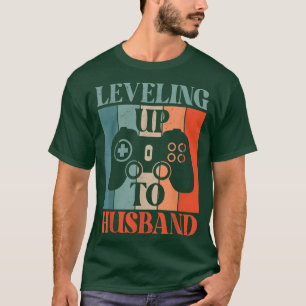 Mens Leveled Up To Husband Funny Promoted to Husba T-Shirt