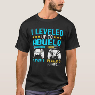 Mens Levelled Up To Abuelo New Spanish Grandpa Vid T-Shirt