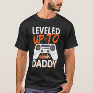 Mens Levelled Up To Daddy Soon To Be Daddy Loading T-Shirt