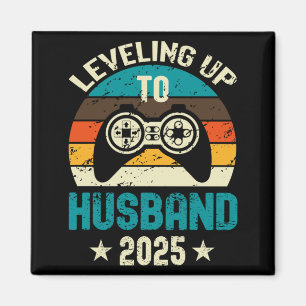 Mens Levelling Up To Husband 2025 Future Groom Magnet
